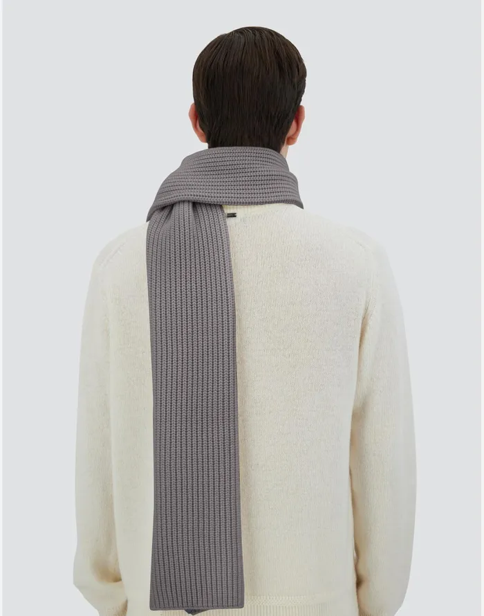 Herno SCARF IN ETERNITY CASHMERE Grey Men Scarves