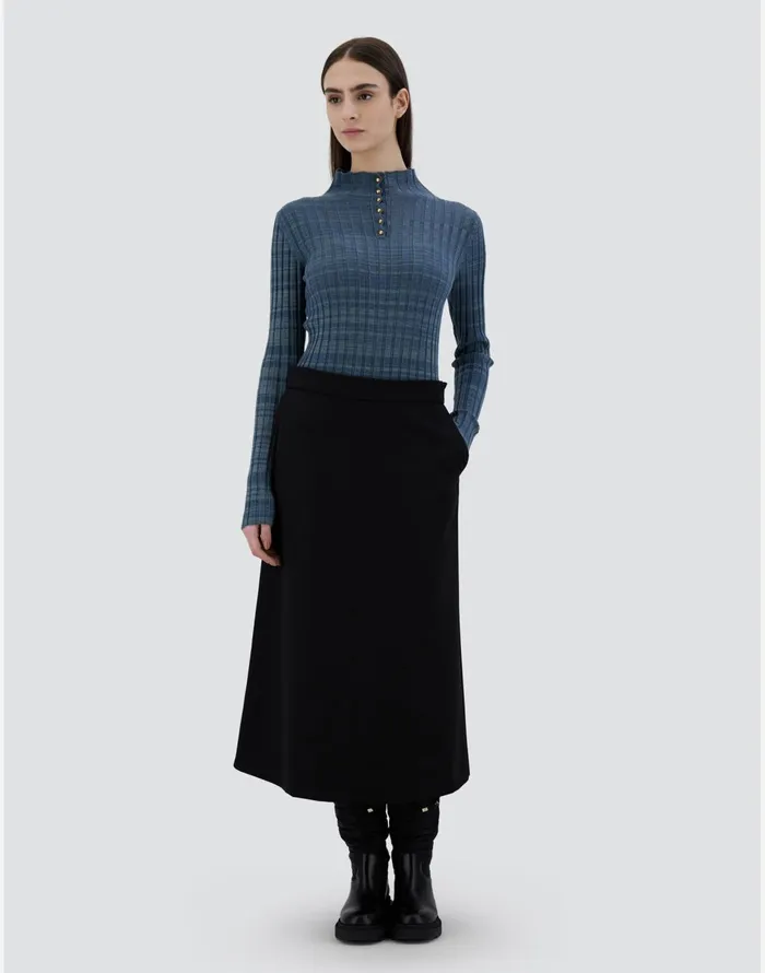 Herno SKIRT IN ESTETHIA Black Women Skirts and Dresses