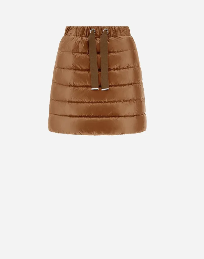 Herno SKIRT IN NYLONULTRALIGHT Camel Women Skirts and Dresses