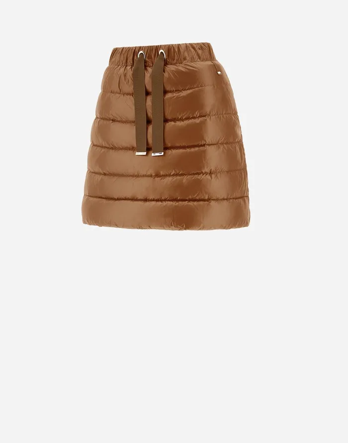 Herno SKIRT IN NYLONULTRALIGHT Camel Women Skirts and Dresses