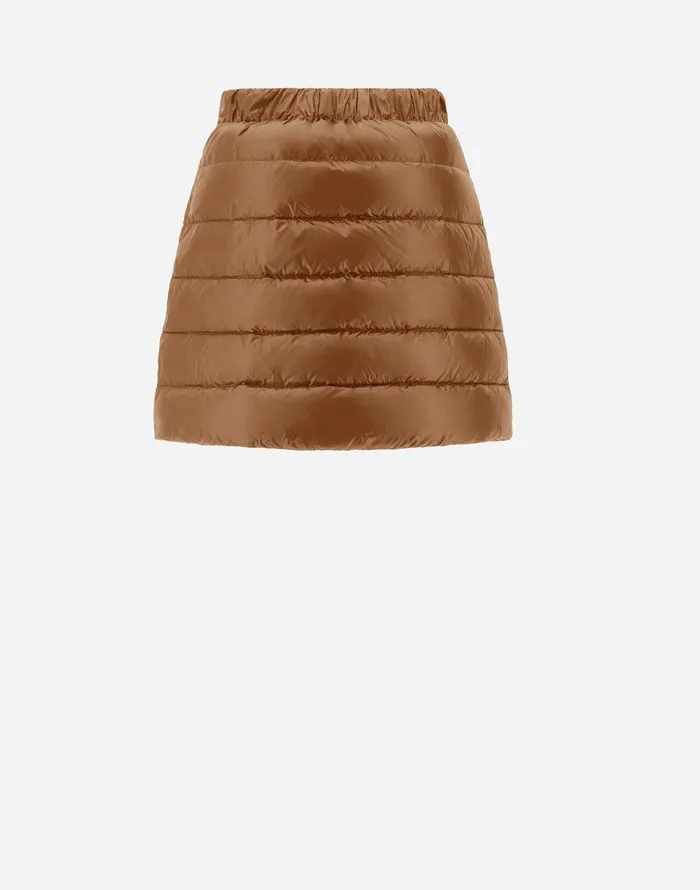 Herno SKIRT IN NYLONULTRALIGHT Camel Women Skirts and Dresses