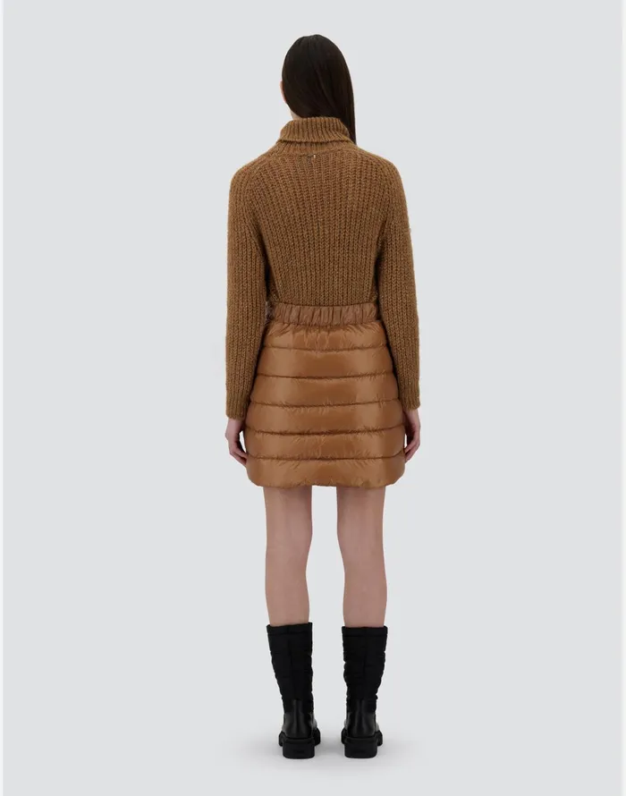 Herno SKIRT IN NYLONULTRALIGHT Camel Women Skirts and Dresses