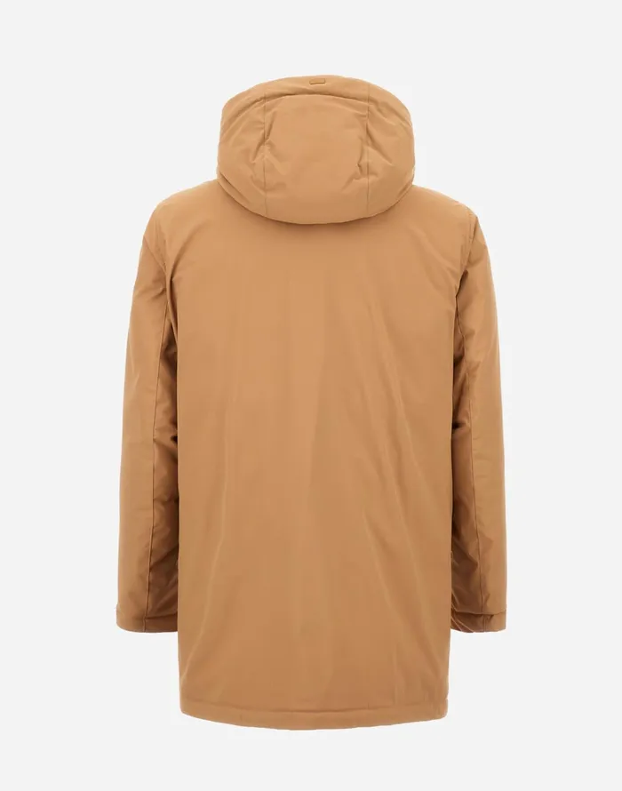 Herno STRETCH SWEATER PARKA Camel Men Parka and Jackets