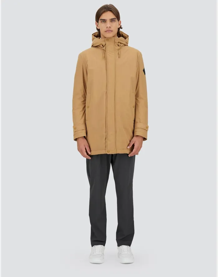 Herno STRETCH SWEATER PARKA Camel Men Parka and Jackets