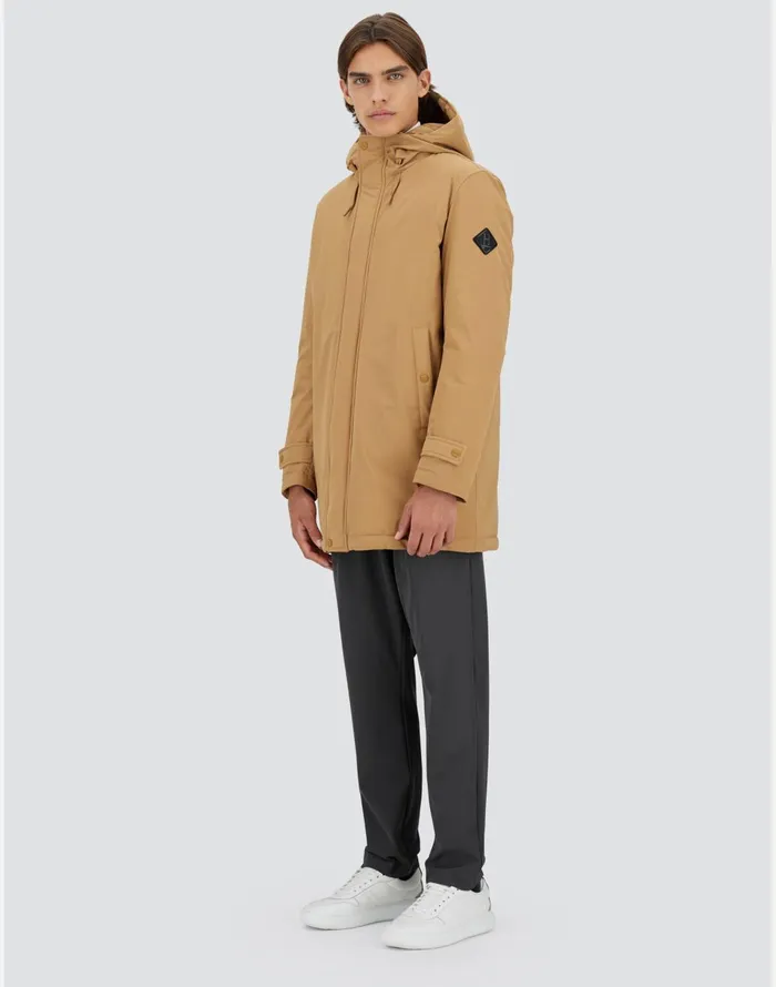 Herno STRETCH SWEATER PARKA Camel Men Parka and Jackets