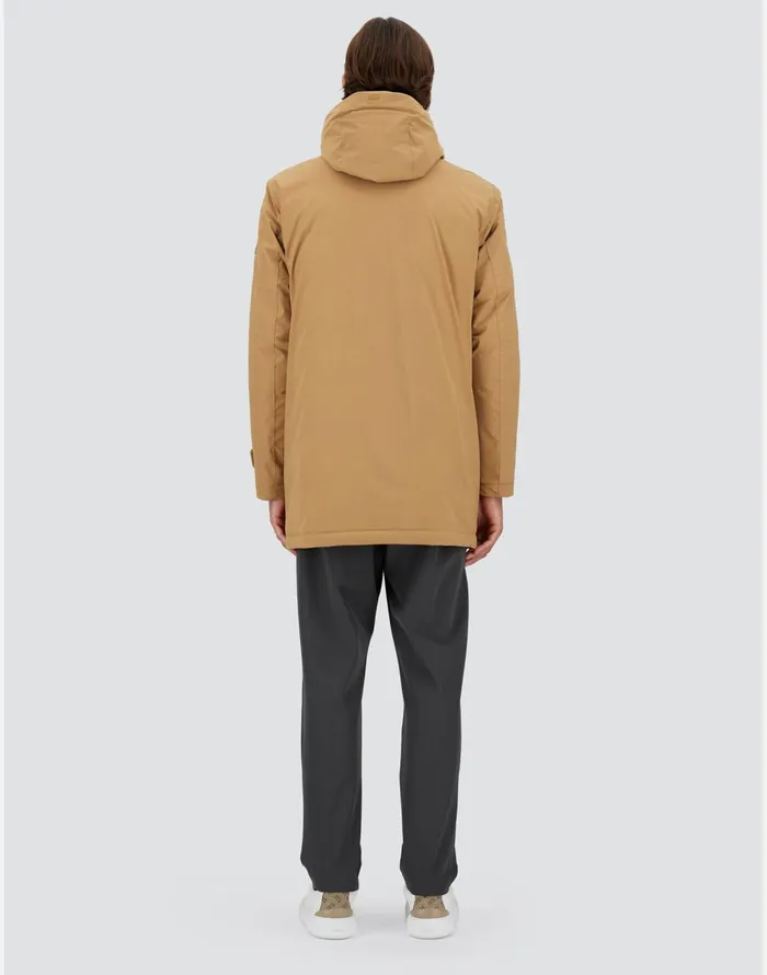 Herno STRETCH SWEATER PARKA Camel Men Parka and Jackets