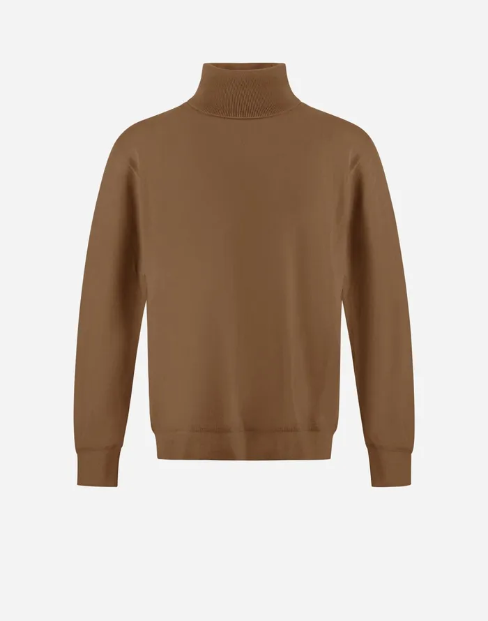 Herno SWEATER IN ENDLESS WOOL Camel Men Knitwear