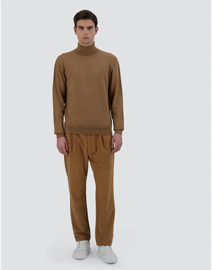 Herno SWEATER IN ENDLESS WOOL Camel Men Knitwear