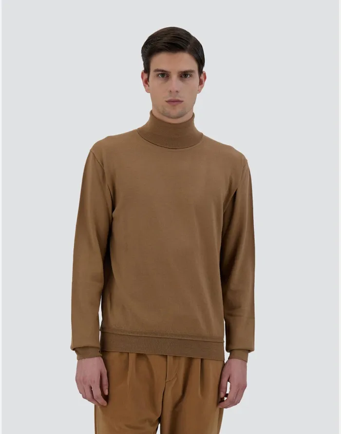 Herno SWEATER IN ENDLESS WOOL Camel Men Knitwear