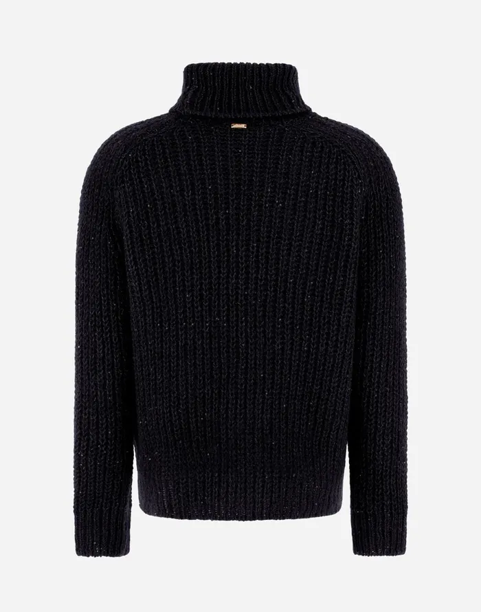 Herno SWEATER IN TWINKLE KNIT Black Women Sweaters and Cardigan