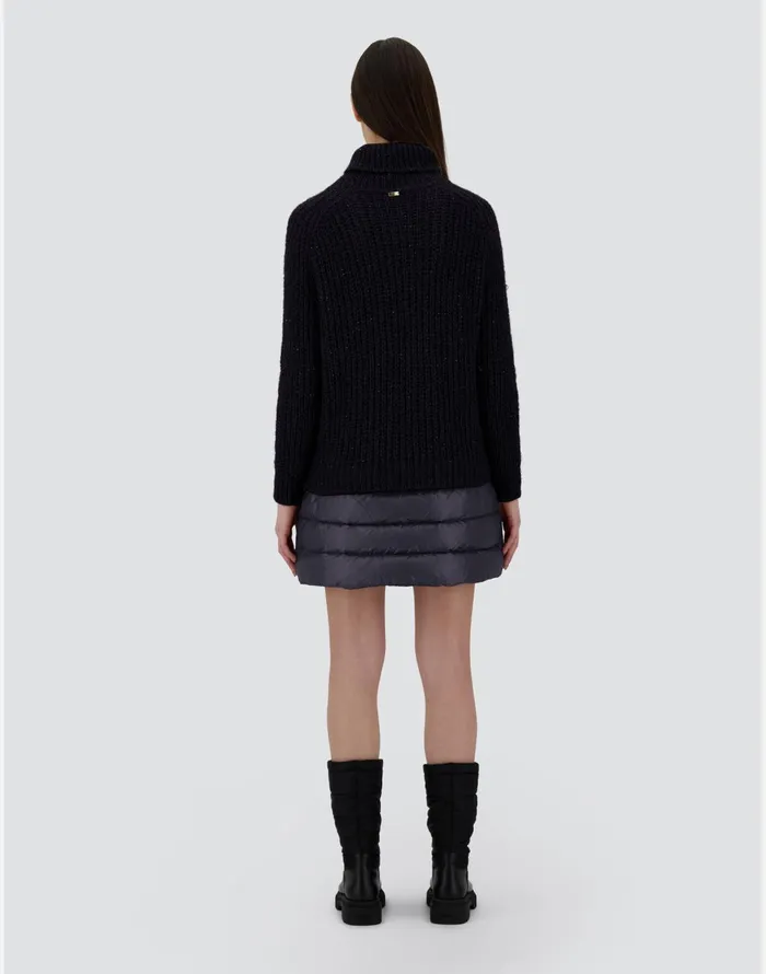 Herno SWEATER IN TWINKLE KNIT Black Women Sweaters and Cardigan