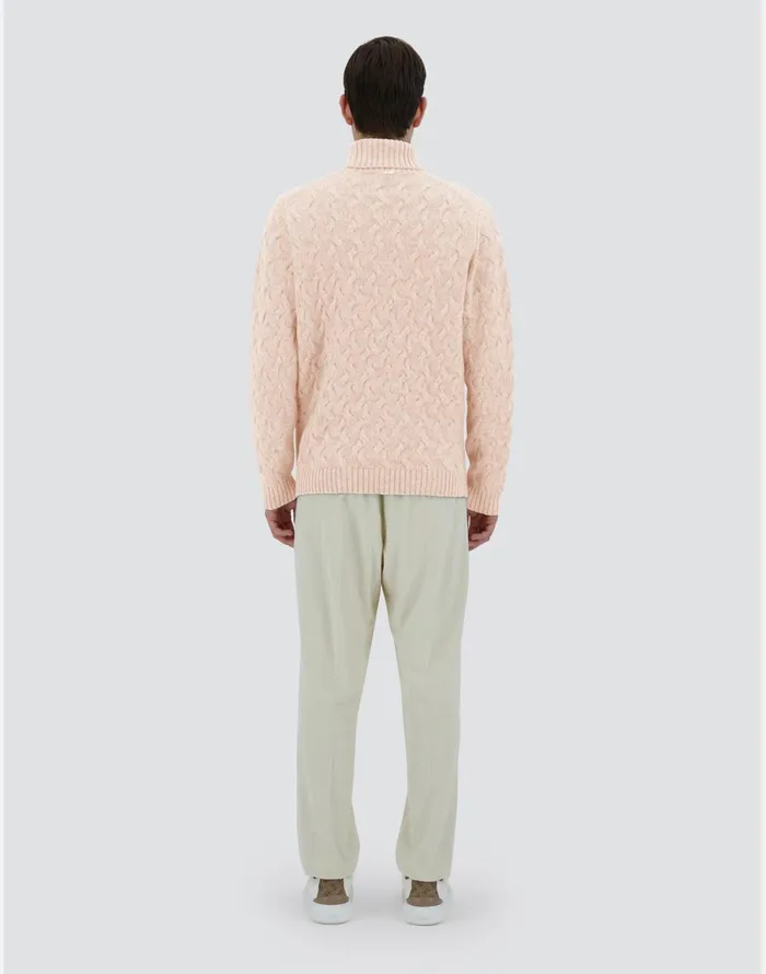 Herno SWEATER IN WOOL CASHMERE CABLE Chantilly Men Sweaters and Cardigan