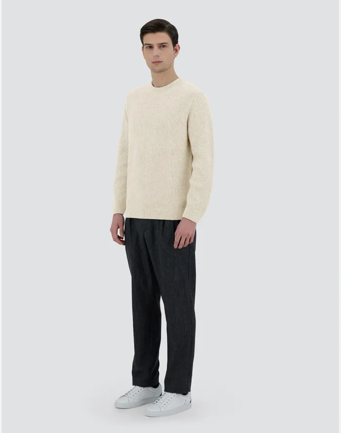 Herno SWEATER IN WOOL CASHMERE White Men Sweaters and Cardigan