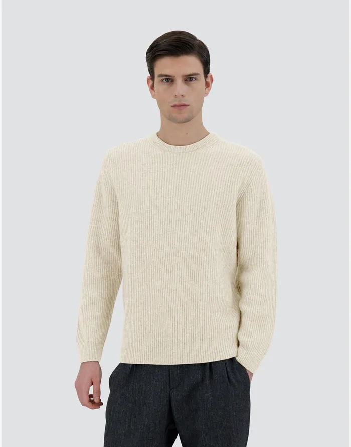 Herno SWEATER IN WOOL CASHMERE White Men Sweaters and Cardigan