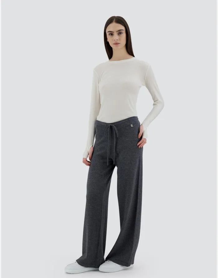 Herno TROUSERS IN ETERNITY WOOL Grey Women Knitwear