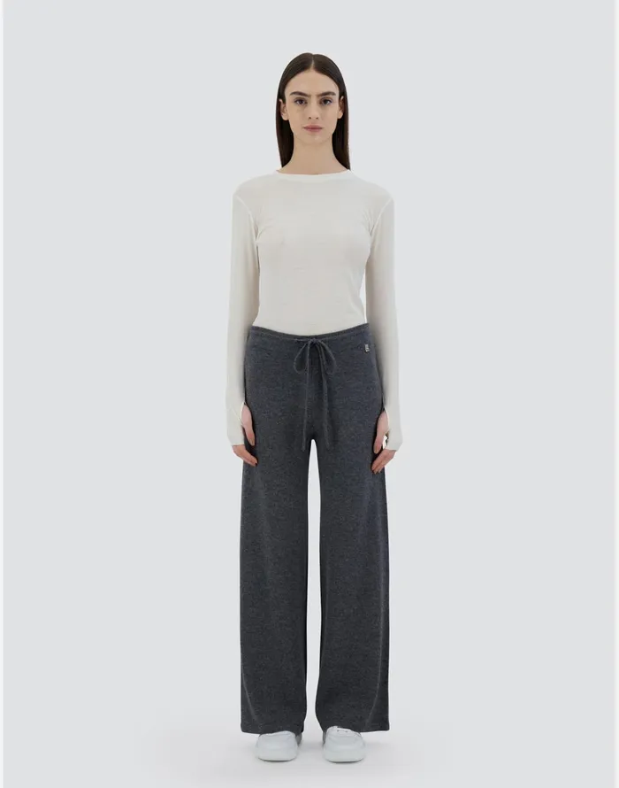 Herno TROUSERS IN ETERNITY WOOL Grey Women Knitwear