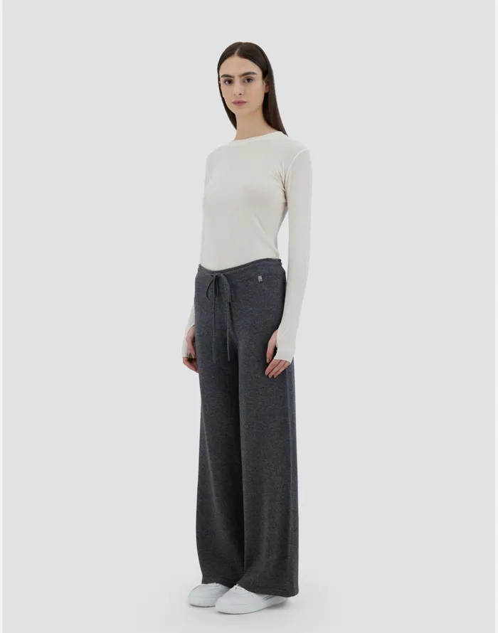 Herno TROUSERS IN ETERNITY WOOL Grey Women Knitwear