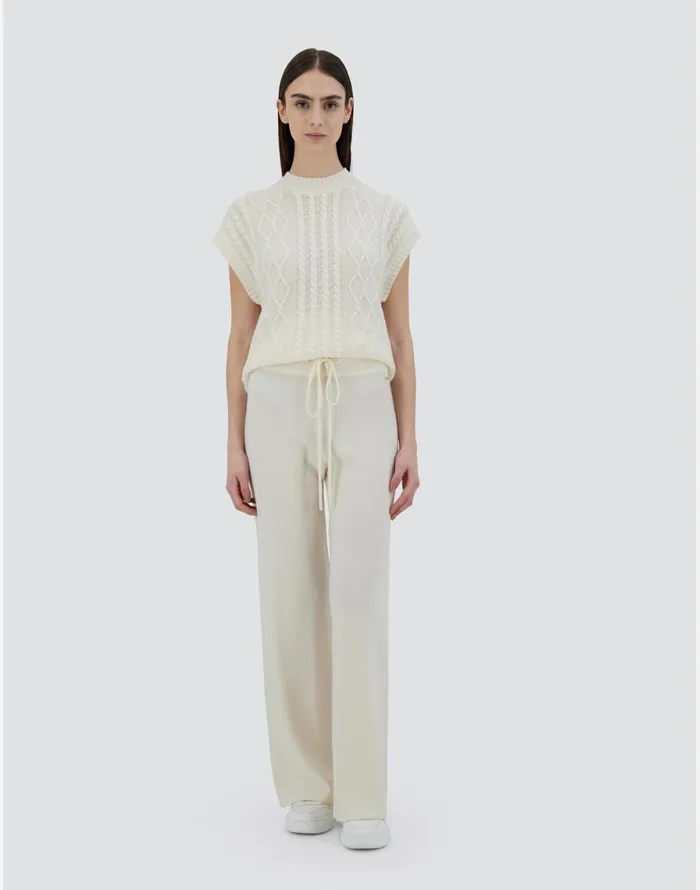 Herno TROUSERS IN ETERNITY WOOL White Women Knitwear