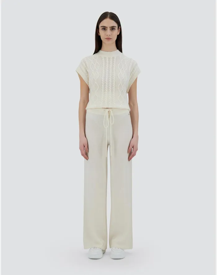 Herno TROUSERS IN ETERNITY WOOL White Women Knitwear