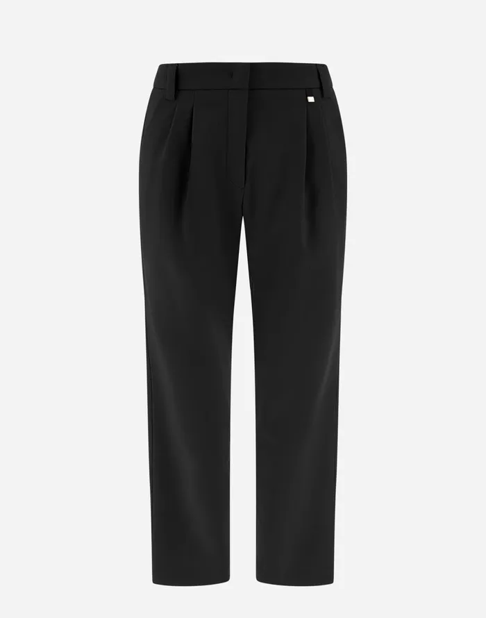 Herno TROUSERS IN FLANNELFEELING Black Women Trousers