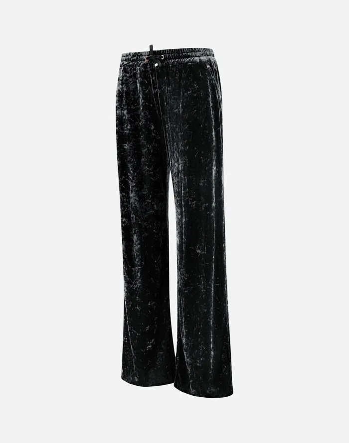 Herno TROUSERS IN MARBLEDVELVET Iron Women Trousers