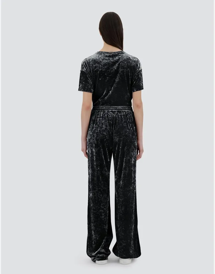 Herno TROUSERS IN MARBLEDVELVET Iron Women Trousers