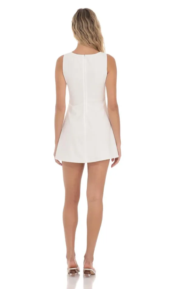 High Neck Dress White Women LUCY IN THE SKY Mini Dresses High Neck Dress White Women LUCY IN THE SKY Mini Dresses