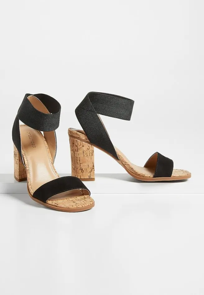 Hillary Ankle Strap Block Heel Sandal Women Maurices Heels and Wedges