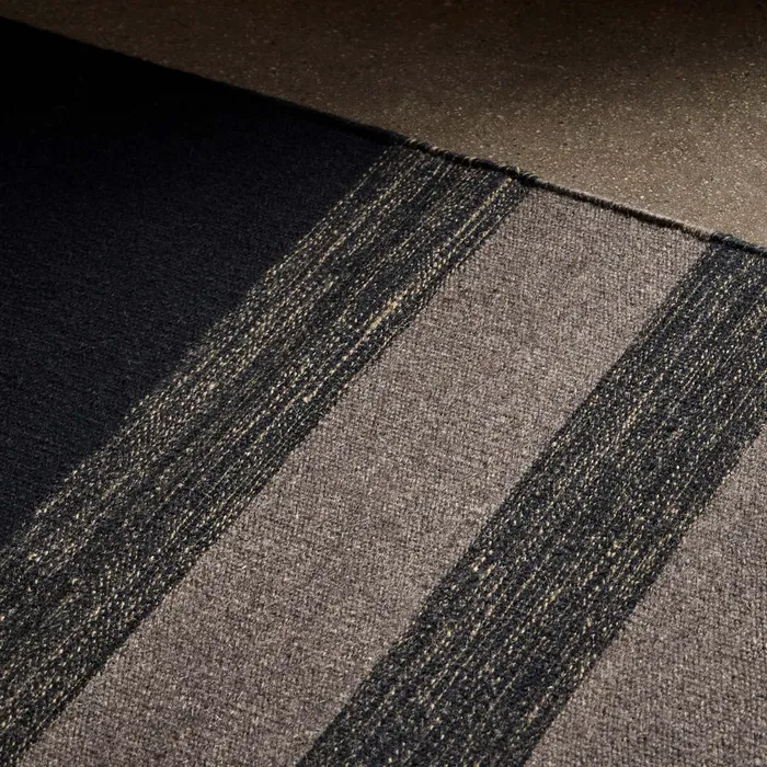 HOUSE James Perse Rugs Runners 35FT X 14FT Multi Stripe Runner Black Marleblackflint