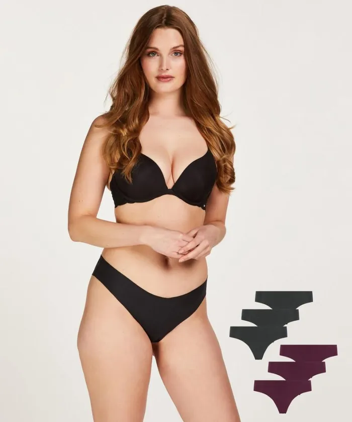 Hunkemller 6pack Invisible Cotton Brazilian 8211 Blue Blue 8211 Women