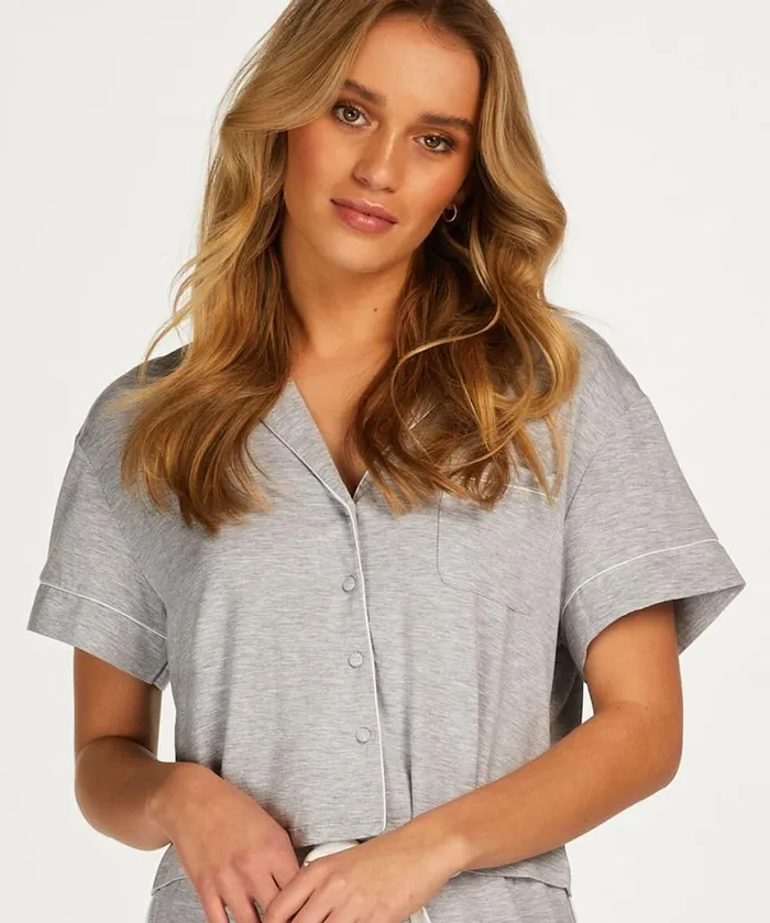 Hunkemller Essential Jersey ShortSleeved Jacket 8211 Gray Gray 8211 Women Hunkemller Essential Jersey ShortSleeved Jacket 8211 Gray Gray 8211 Women