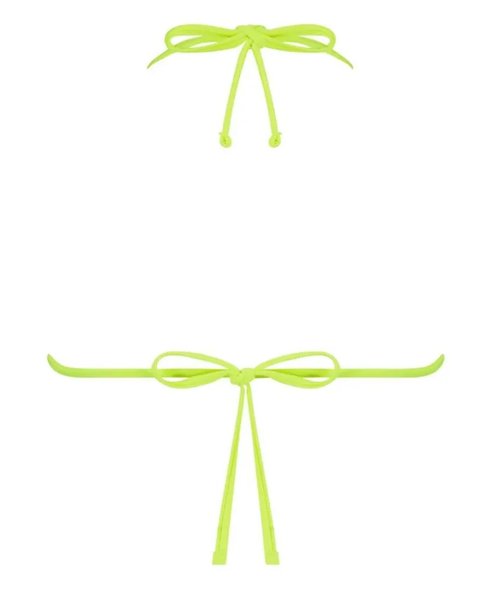 Hunkemller Glow Rushed Bikini Crop Top 8211 Yellow Yellow 8211 Women Hunkemller Glow Rushed Bikini Crop Top 8211 Yellow Yellow 8211 Women