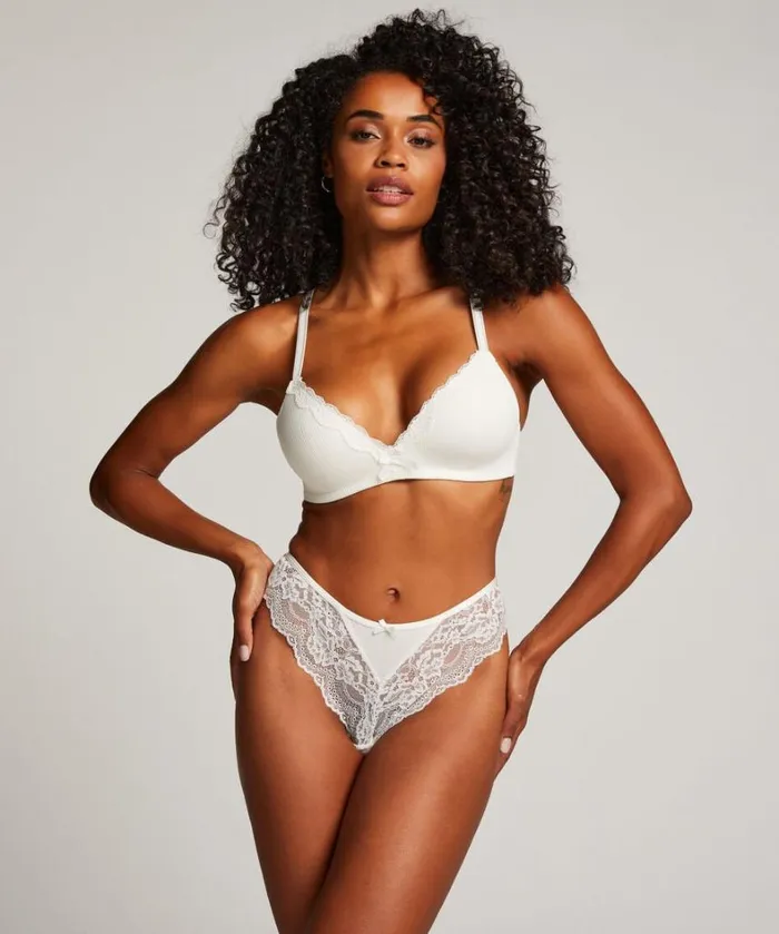 Hunkemller Heira High Leg Brazilian 8211 White White 8211 Women