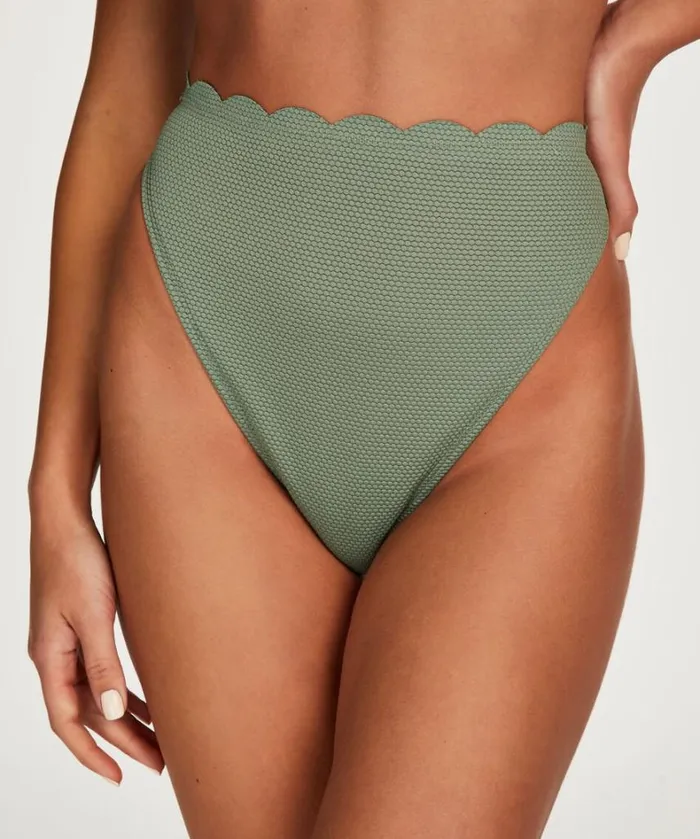 Hunkemller Highcut Scallop Bikini Bottoms 8211 Green Green 8211 Women Hunkemller Highcut Scallop Bikini Bottoms 8211 Green Green 8211 Women