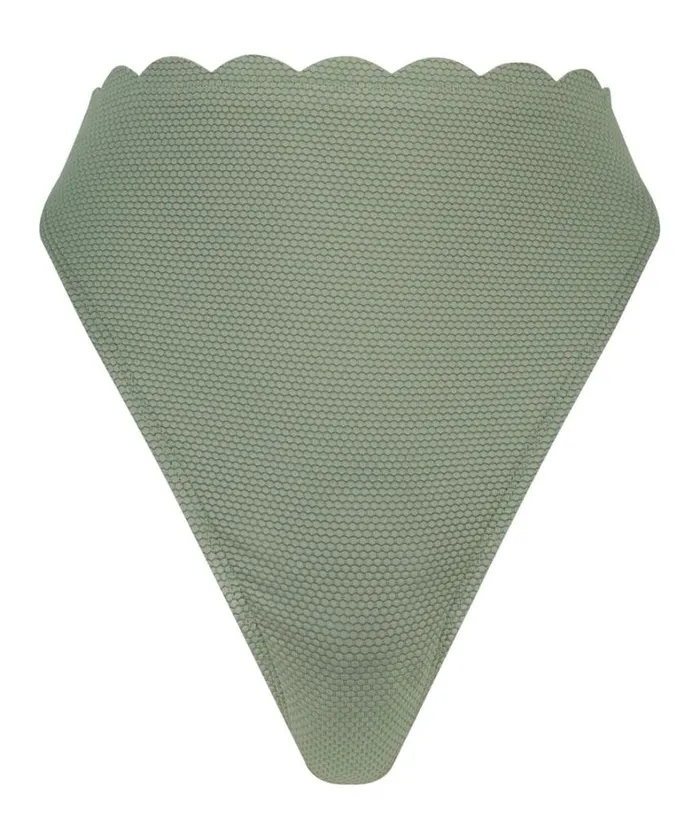 Hunkemller Highcut Scallop Bikini Bottoms 8211 Green Green 8211 Women Hunkemller Highcut Scallop Bikini Bottoms 8211 Green Green 8211 Women