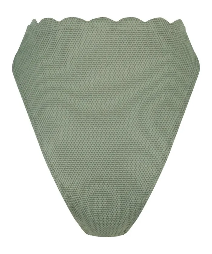 Hunkemller Highcut Scallop Bikini Bottoms 8211 Green Green 8211 Women Hunkemller Highcut Scallop Bikini Bottoms 8211 Green Green 8211 Women