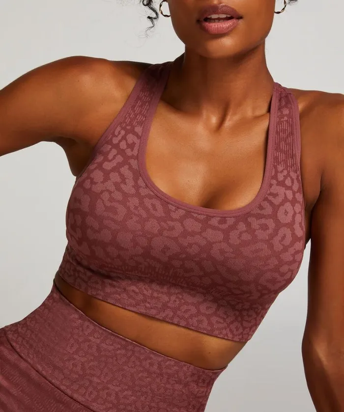 Hunkemller HKMX Seamless Sports Bra Level 2 8211 Pink Pink 8211 Women Hunkemller HKMX Seamless Sports Bra Level 2 8211 Pink Pink 8211 Women