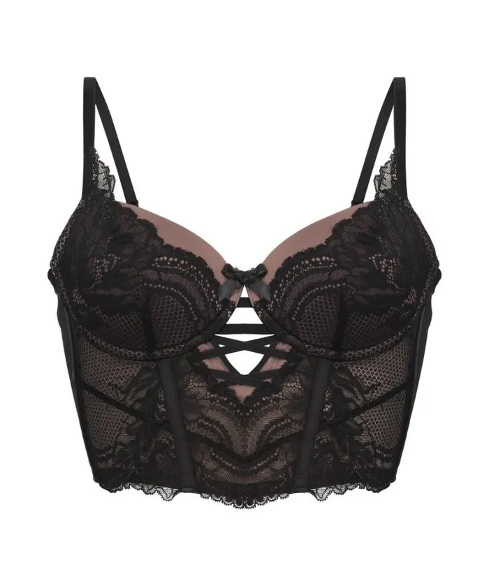Hunkemller Kimberley Padded Longline Underwired Bra 8211 Black 8211 Women Hunkemller Kimberley Padded Longline Underwired Bra 8211 Black 8211 Women