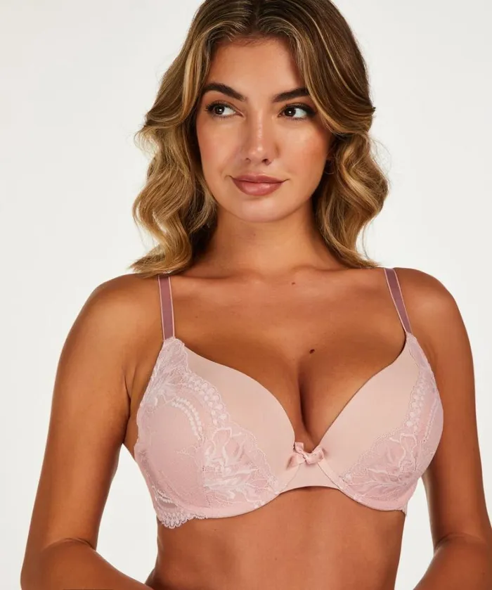 Hunkemller Kimberley Padded PushUp Underwired Bra 8211 Pink 8211 Women