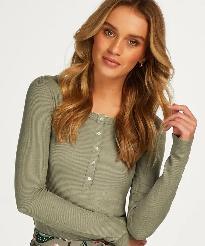 Hunkemller LongSleeved Pyjama Top 8211 Green Green 8211 Women