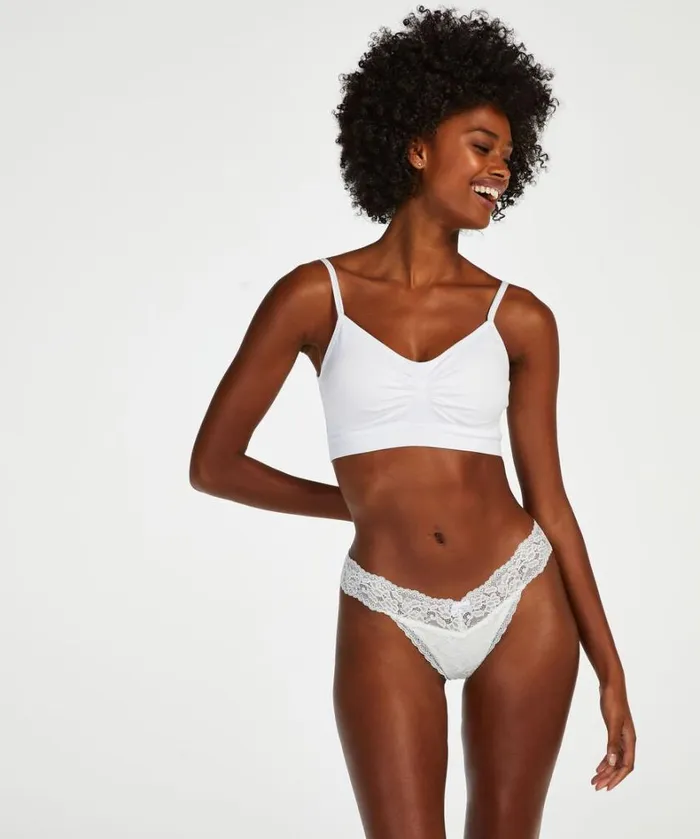 Hunkemller Madison Extra Low Thong 8211 White White 8211 Women