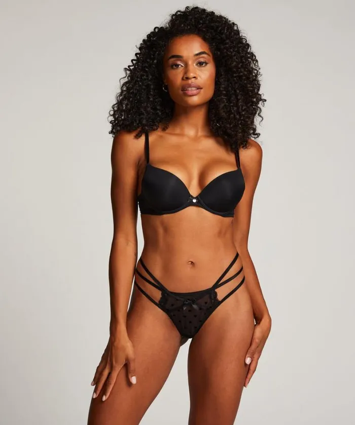 Hunkemller Melda Thong 8211 Black Black 8211 Women