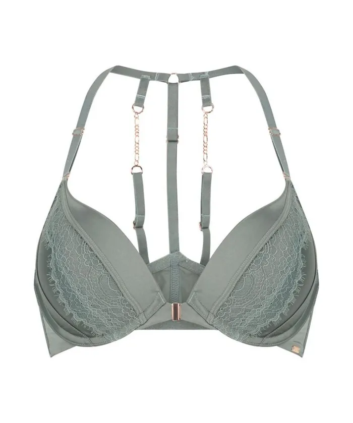 Hunkemller Nicole Padded Underwired PushUp Bra 8211 Green Green 8211 Women Hunkemller Nicole Padded Underwired PushUp Bra 8211 Green Green 8211 Women