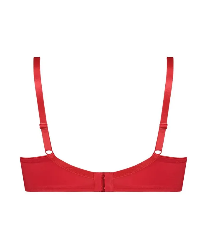 Hunkemller Nina NonPadded Underwired Minimizer Bra 8211 Red Red 8211 Women Hunkemller Nina NonPadded Underwired Minimizer Bra 8211 Red Red 8211 Women