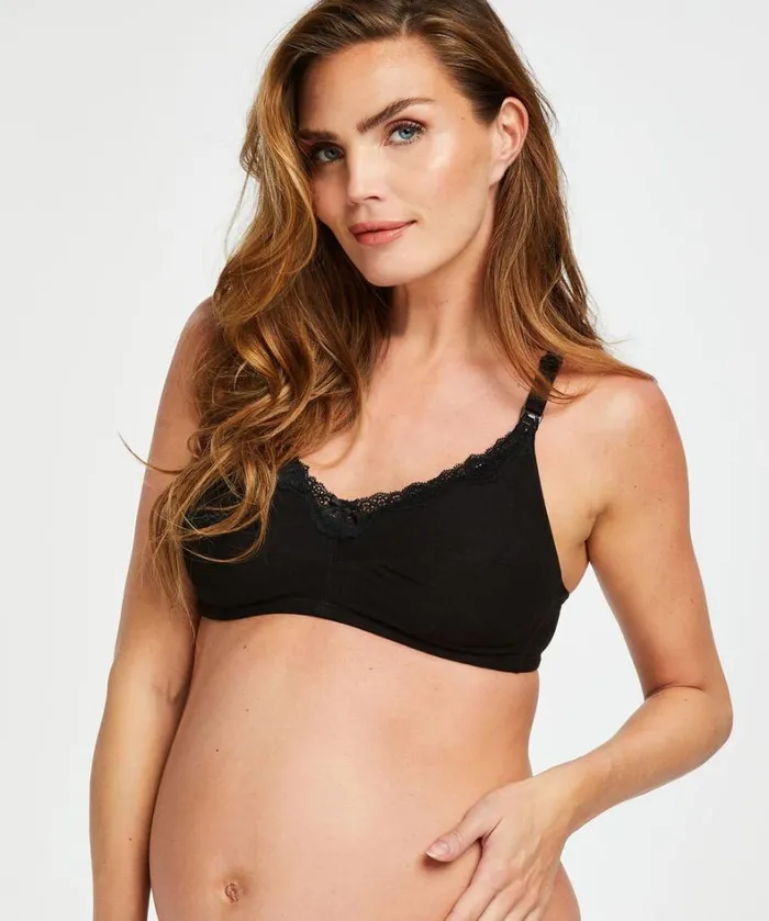 Hunkemller NonPadded Nursing Bra 8211 Black Black 8211 Women