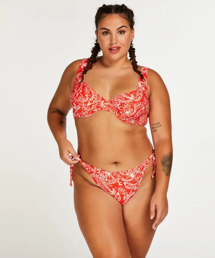 Hunkemller Paisley Brazilian Tanga Bikini Bottoms 8211 Red Red 8211 Women Hunkemller Paisley Brazilian Tanga Bikini Bottoms 8211 Red Red 8211 Women