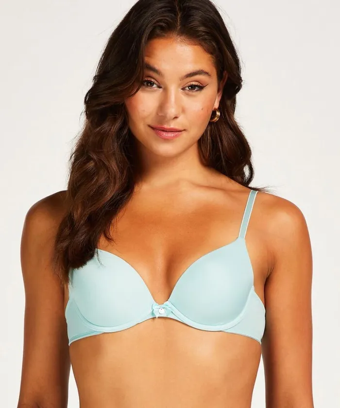 Hunkemller Plunge Padded Underwired Bra 8211 Blue Blue 8211 Women