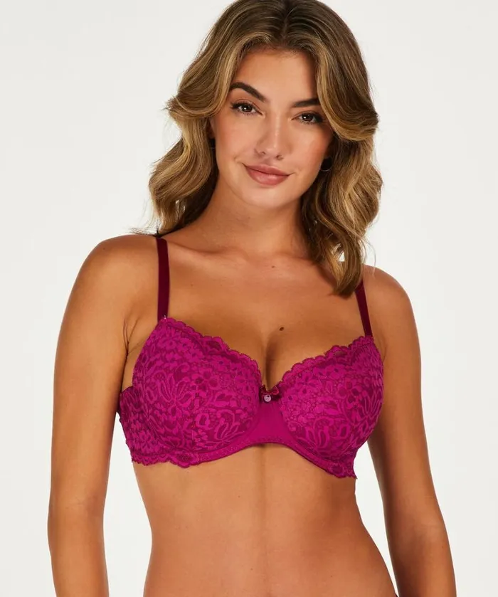 Hunkemller Rose Padded Underwired Bra 8211 Purple 8211 Women