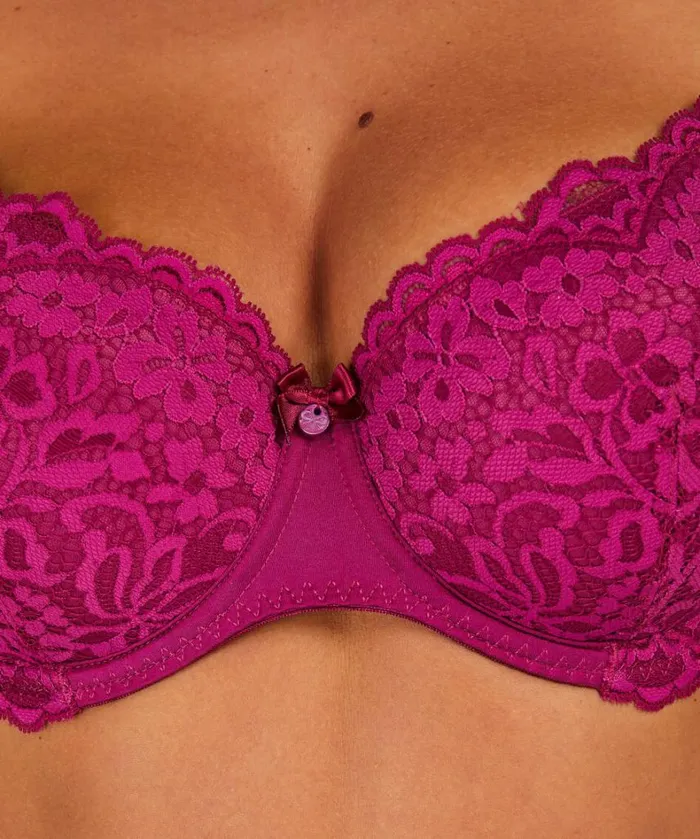 Hunkemller Rose Padded Underwired Bra 8211 Purple 8211 Women Hunkemller Rose Padded Underwired Bra 8211 Purple 8211 Women