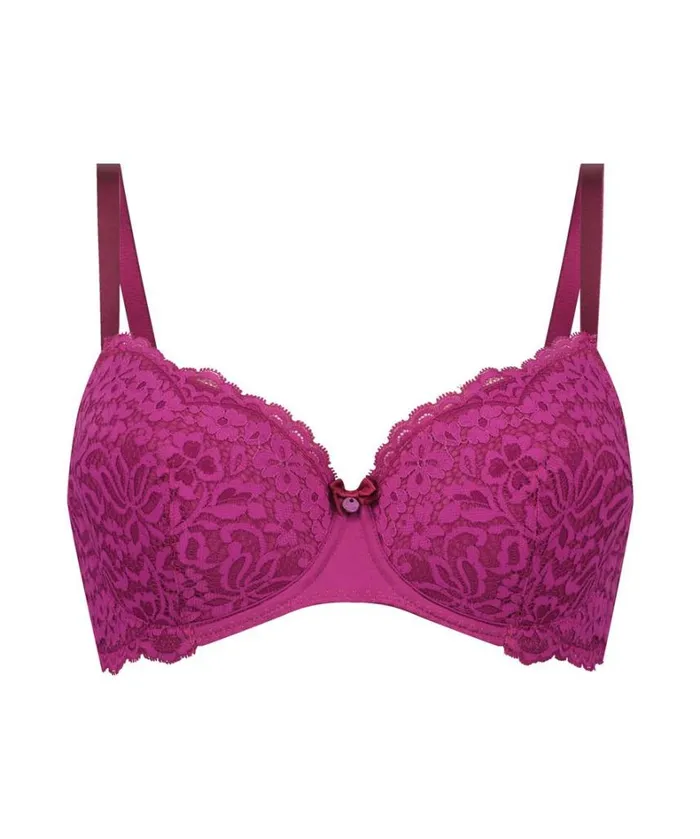 Hunkemller Rose Padded Underwired Bra 8211 Purple 8211 Women Hunkemller Rose Padded Underwired Bra 8211 Purple 8211 Women